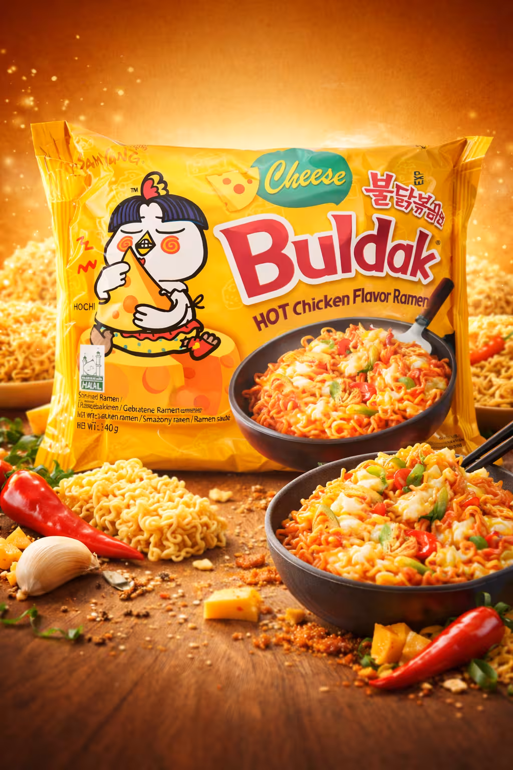 Samyang - Buldak Cheese Hot Chicken Flavor Ramen - 140g