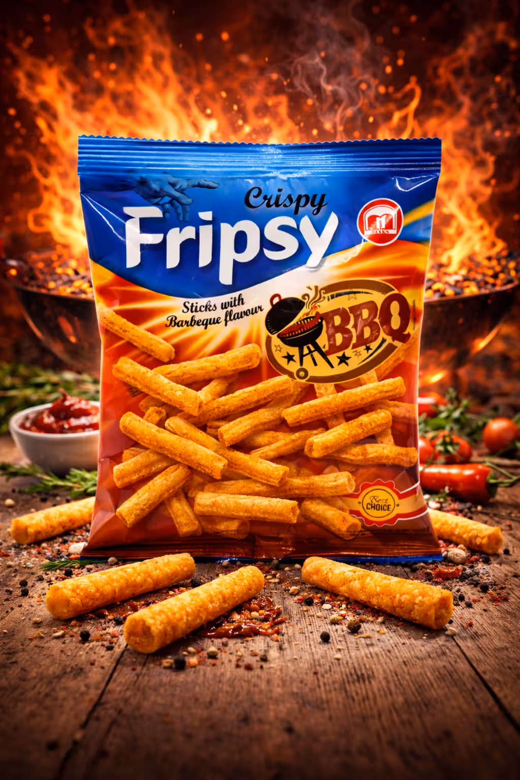 Fripsy - Crispy Barbeque Sticks - 50g