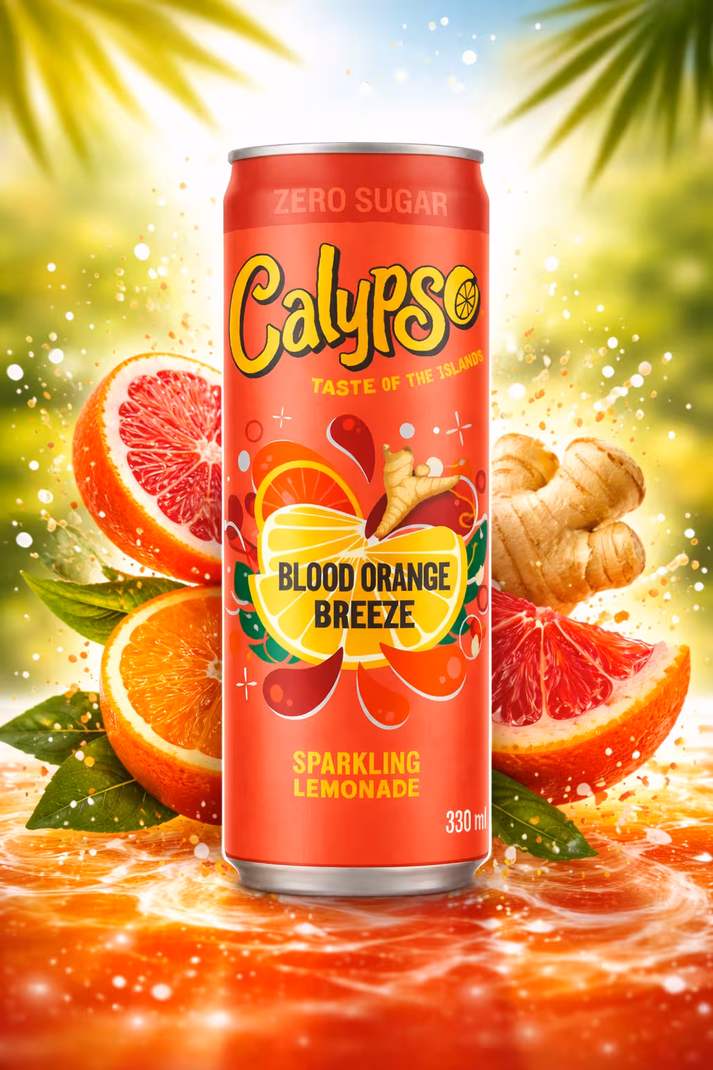 Calypso - Blood Orange Breeze Zero Sugar - 330ml