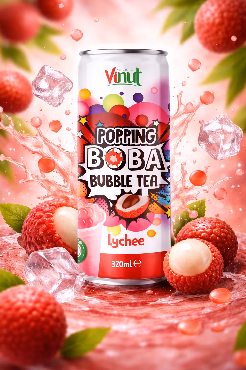 Popping Boba - Bubble Tea Lychee - 320ml