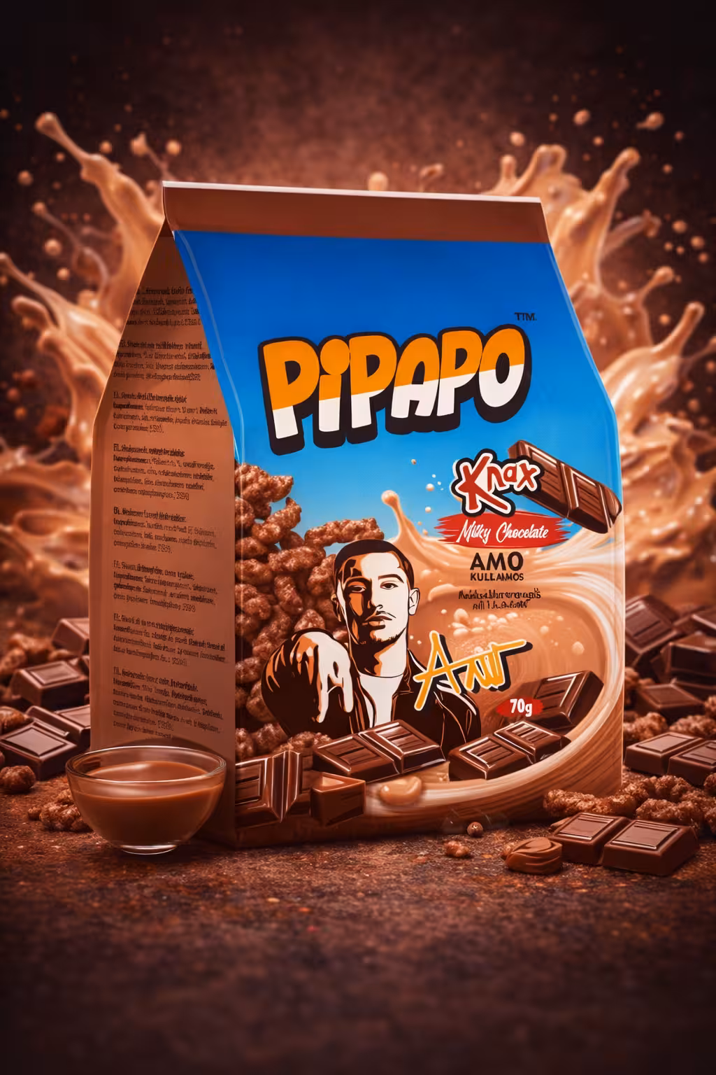 PIPAPO - AMO Knax Chips - Milky Chocolate - 70g