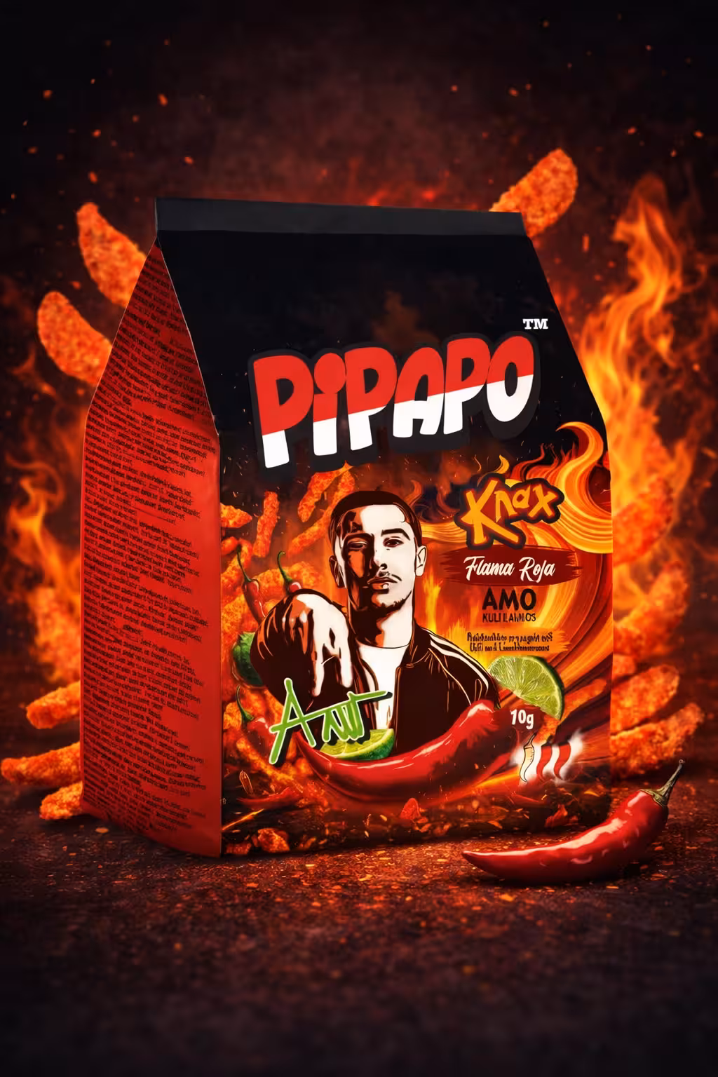 PIPAPO - AMO Knax Chips - Flama Azul - 70g