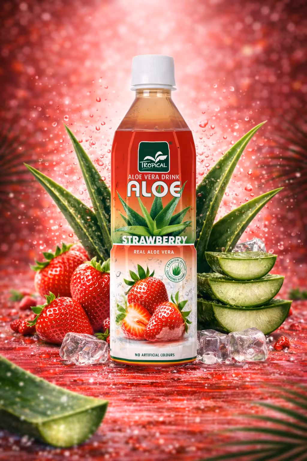 Tropical Aloe Vera Drink - Strawberry - 500ml