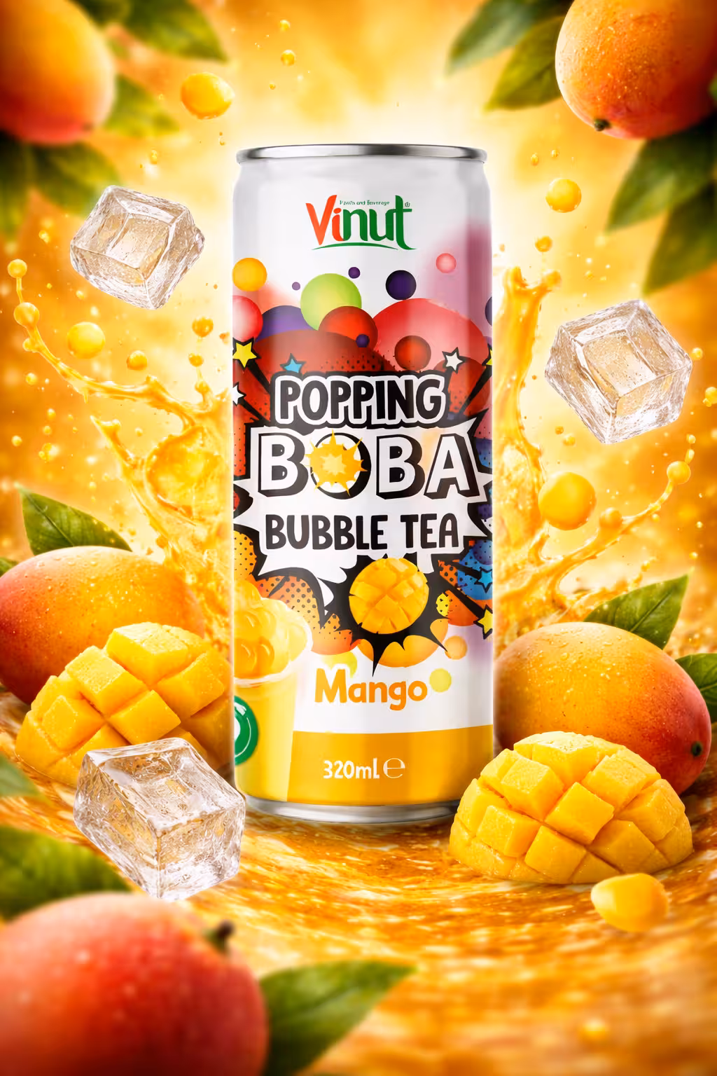 Popping Boba - Bubble Tea Mango - 320ml
