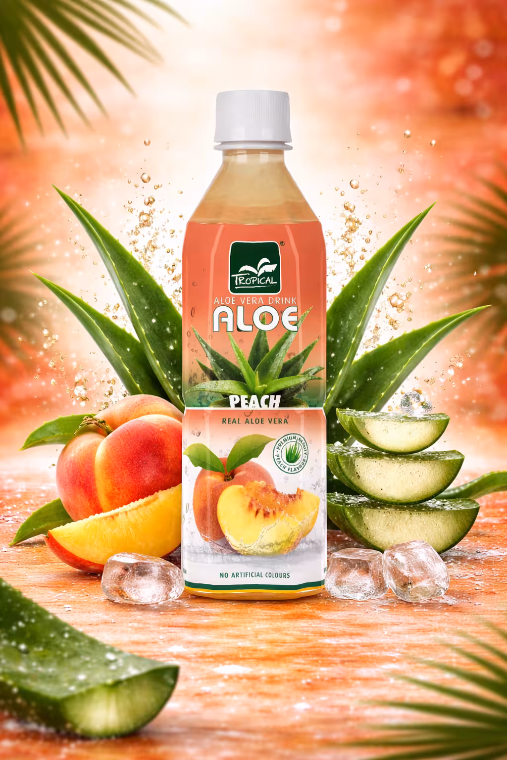 Tropical Aloe Vera Drink - Peach - 500ml