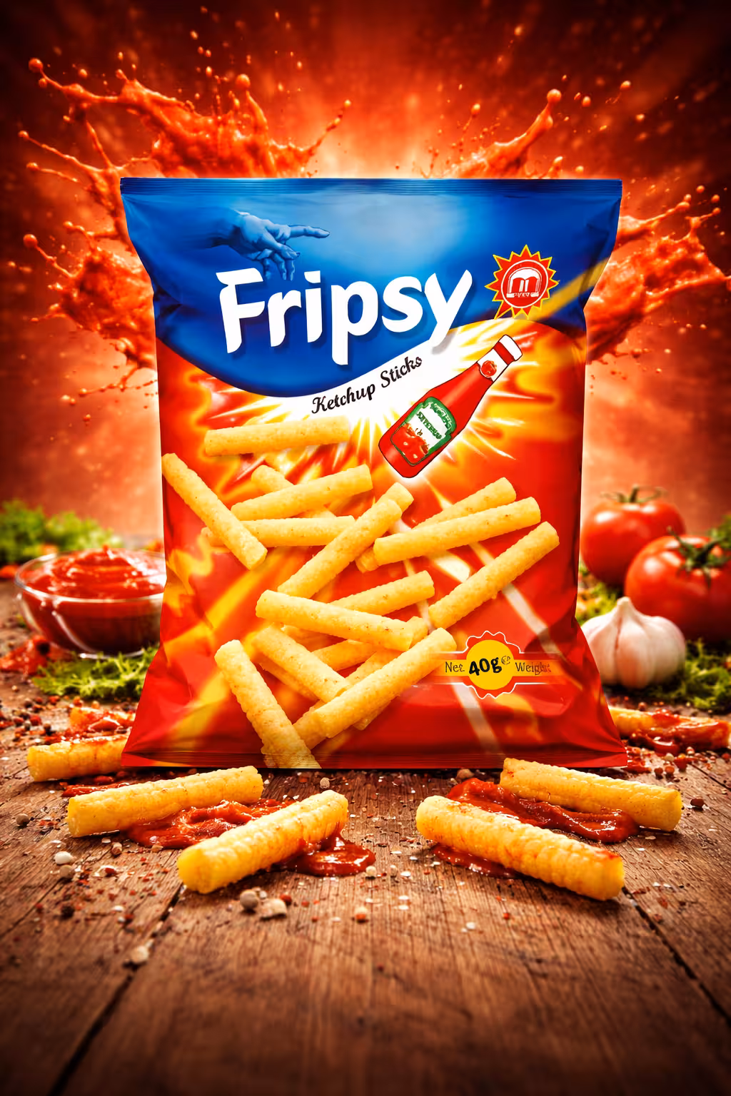 Fripsy - Flips Sticks Ketchup - 40g