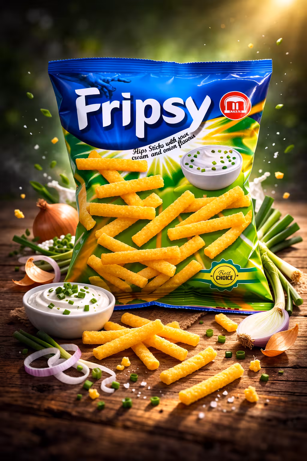 Fripsy - Flips Sticks Sour Cream And Onion - 40g