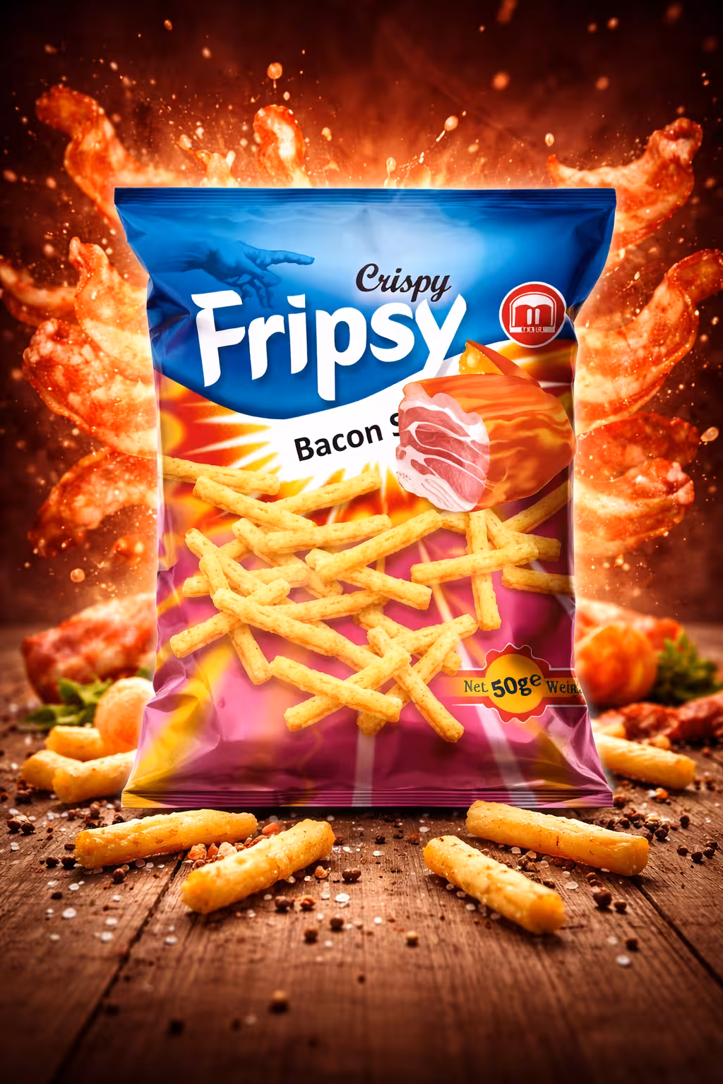 Fripsy - Crispy Bacon Sticks - 50g